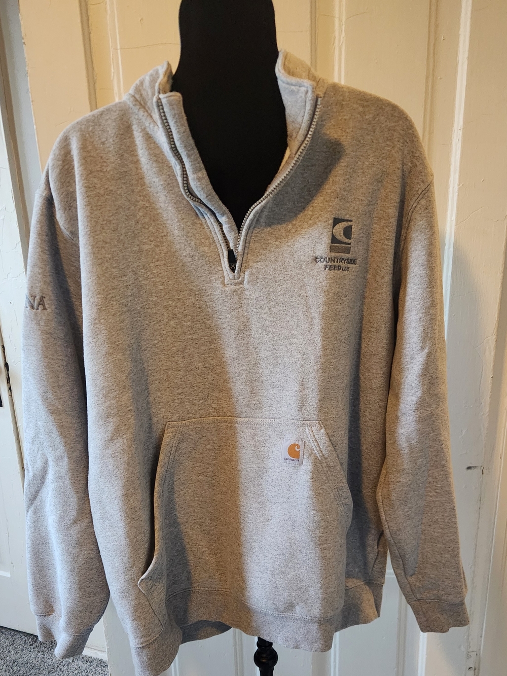 Countryside Feed/ Purina Carhartt Men’s Gray Quarter-Zip Sweatshirt TS5294-M XL